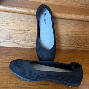 Clarks Cloudsteppers black ballet flat removeable cushion soft insole sz 9 NWOT